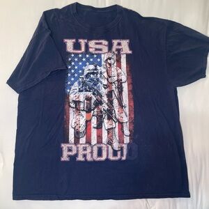 USA Proud Men's Navy Graphic Tee